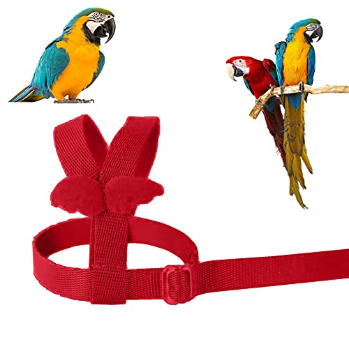 Miniatura 3 de Arnés Para Loros Correa Ajustable Para Pájaros De Compañía Correa Elástica Antimordeduras Para Loros Cacatúas Guacamayos