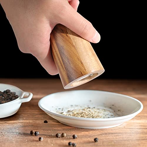 Wood Pepper Grinder - Vanlonpro 10 Inch Pepper Mill With Adjustable Coarseness, Ceramic/Stainless Steel Grinding Salt Mill Refillable, Manual Salt And Pepper Shakers Spice Tools For Your Kitchen #TOP6