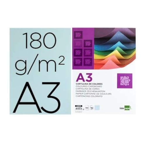 Papier cartonné A3 180g Liderpapel couleur ciel à haute résistance