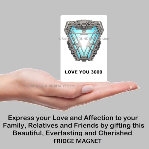 Image of Tony Stark Hero Love You 3000 Arc Reactor Nanotech Fridge Magnet. Large Size 10cms x 7cms; Multi Color 1 Piece Arc Reactor for Home /Office Fridge Magnet Gift Souvenir AV-56