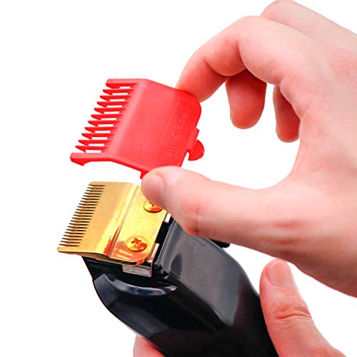 Professional Hair Clipper Guide Combs,Wahl replacement guards Set,8 Color and Sizes Attachment Guide Comb,Great Fits for All Full Size Wahl Clippers/TrimmersGreat
