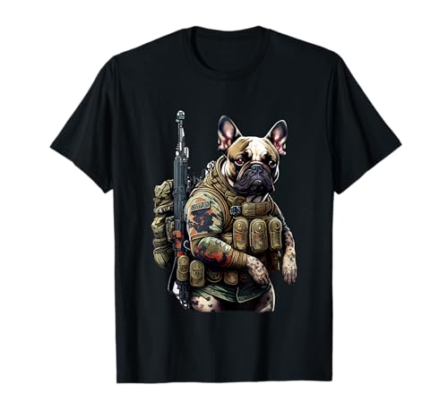 French Bulldog Tactical Military Warrior T-Shirt