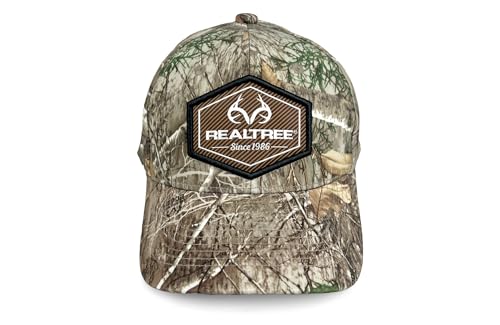 Realtree Men's Camo Hunting Cap – Scent Control, Adjustable Snapback Hat, Edge® Pattern, Moisture-Wicking, Lightweight Performance Fabric