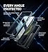 Dexnor for Samsung Galaxy S24 Plus Case with Built-in Slide Camera Cover & Screen Protector & Kickstand, Shockproof Rugged Case Full-Body Bumper Protective Cover for Galaxy S24 Plus (2024),Black