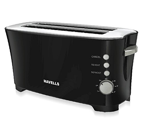 Havells Feasto 1350W 4 Slice Pop-up Toaster (Black) Havells Feasto 1350W 4 Slice Pop-up Toaster (Black)