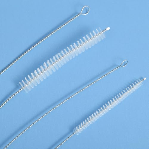 Gjinxi 4 Stück Schlauchbürste 100cm Extra Lange Reinigungsbürste Nylon Milchschlauchbürste Dünn Flaschenbürste Bürste Rohrbürste für Strohhalmrohr,Schlauch,Flaschen,Kühlschrankablauf Strohhalm Bürste