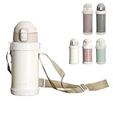 【クッカヤプー公式】 水筒 600ml 子供 直飲み 保冷 洗いやすい 北欧カラーのシンプル水筒 キッズ ステンレス製 ／kukka ja puu (アイボリー)