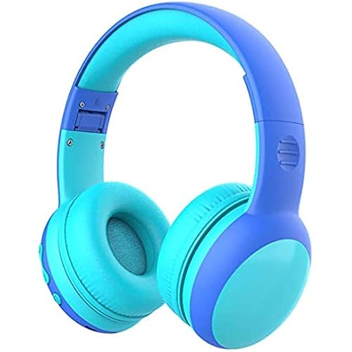 gorsun Kids Bluetooth Headphones, Over-Ear Toddler Headphones with Microphone, 85dB/94dB Volume Limited, 68H Playtime, Bluetooth 6.0, Portable Kids Wireless Headset with Cat Ears (Blue)
