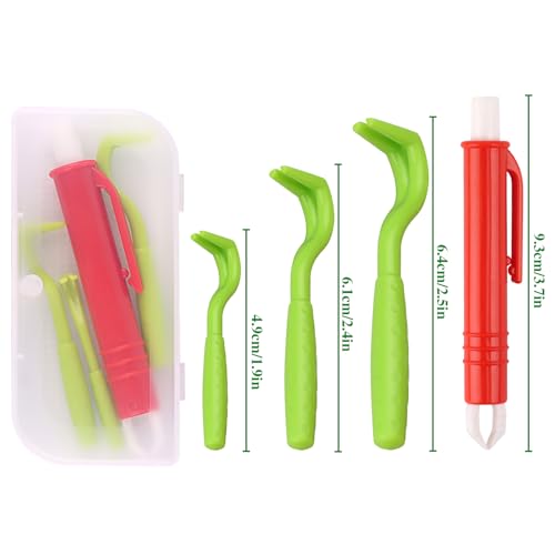 KEWUZY Zeckenzange Zeckenhaken Zeckenentferner, 3er Set Zeckenhaken Und 1er Set Zeckenpinzetten, Zeckenzange Bieten Menschen Und Tieren Eine Einfache, Bequeme Und Sichere
