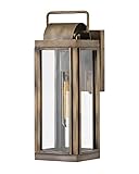 Hinkley Sag Harbor Collection One Light Outdoor Small Wall Lantern, Burnished Bronze Finish w/Clear Glass