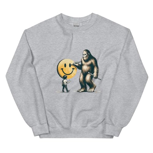 Pull mythique Bigfoot smiley artistique pour exprimer votre style unique