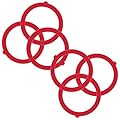 6/Pack Upgraded Silicone Material Canister Flush Valve Toilet Gasket Replacement Parts for K-GP1059291, Flush Valve Seal for Kohler, Easy to Install and Uninstall,Red
