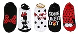 Disney Women's Classic 5-Pack No Show Socks, Multi, 9-11