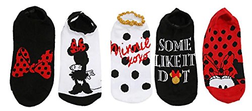 Disney Women's Disney Classic 5-pack No Show Socks, MULTI, 9-11