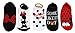 Disney Women's Classic 5-Pack No Show Socks, Multi, 9-11