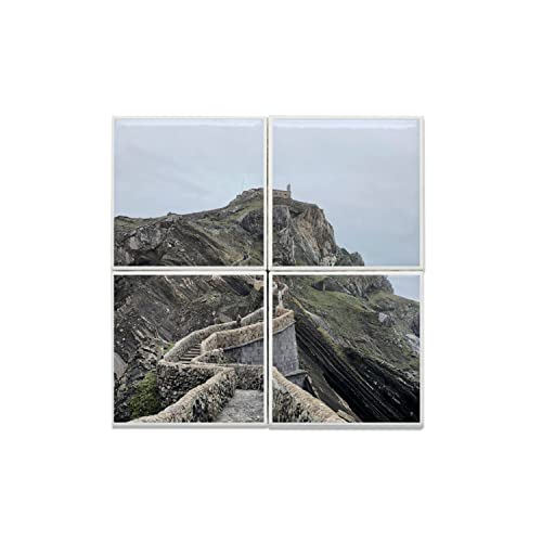 Carreaux Céramique Décoratif San Juan de Gaztelugatxe 4 Pièces