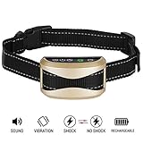 Casfuy Bark Collar Upgrade 7 Sensitivity Rechargeable Humane Dog No Bark Collar with Vibration and No Harm Shock for Small Medium Large Dog