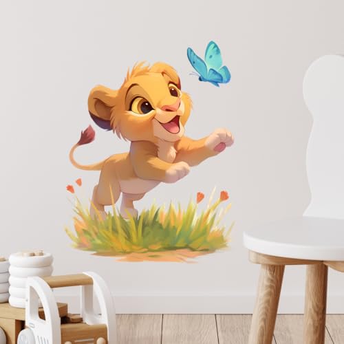 Vinilo Decorativo de León y Mariposa para Pared miniatura 3