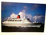  Schiffe. Cunard. Vistafjord. Alte Ansichtskarte / Postkarte farbig, gel. 1995. Kreuzfahrtschiff, Ozeandampfer, Seefahrt.