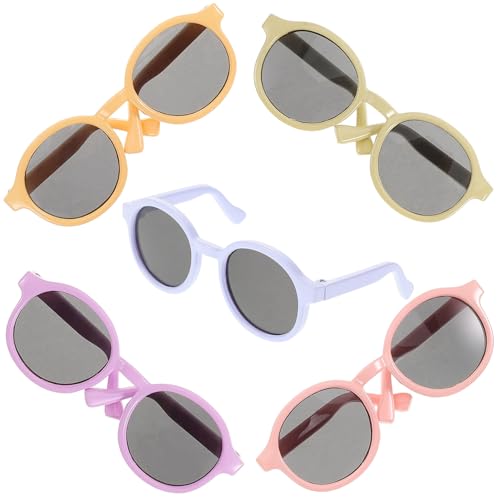 TOYANDONA 5 Peças Óculos De Boneca Mini Óculos De Sol Para Bonecas Óculos Minúsculos Acessórios Para
