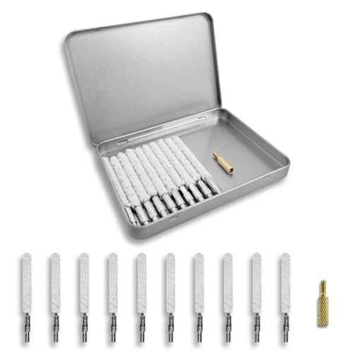 WIFRGCO 22 Rifle Cleaning Kit 10 Pack Gun Bore Brush Set with 5-40 8-32 Brass Adapter Mop Brush Tool for 22 Cal Handgun Pistol Firearm Gun Cleaning Supplies & Storage Box