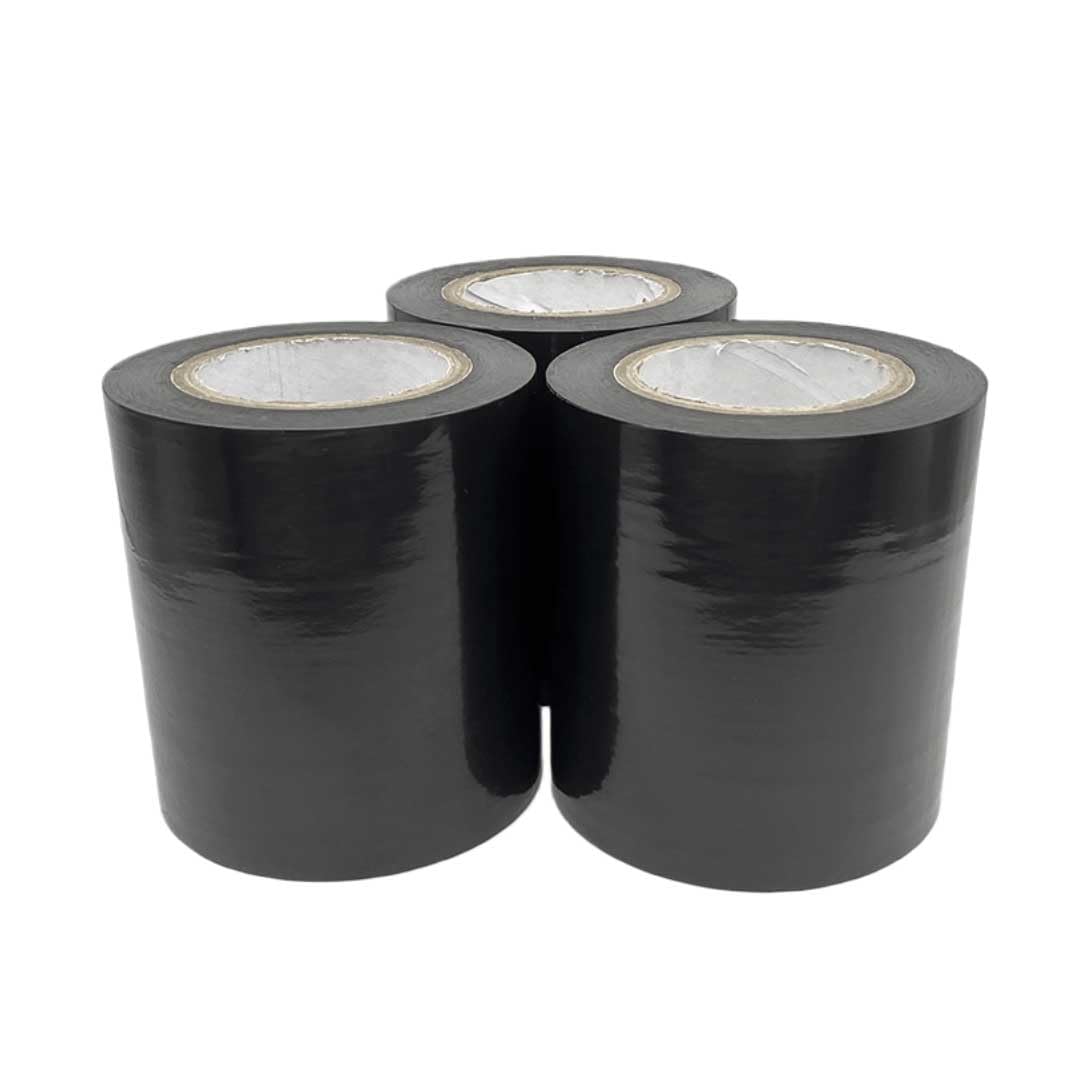 Cinta de película protectora de PE negra for aleación de aluminio, ascensores y acero inoxidable - Cinta de polietileno de alta viscosidad, 1 rollo(40cmx100mx0.1mm)