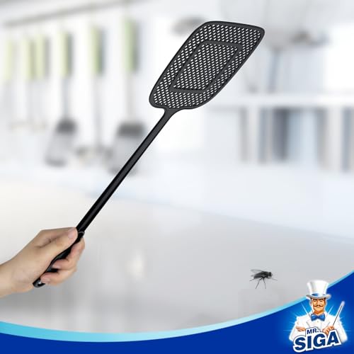 MR.SIGA Heavy Duty Long Handle Fly Swatter, Black, 6 Pack by MR.SIGA - Used condition - Image 4