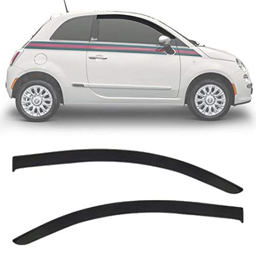 Calha de Chuva Esportiva Fiat 500 Cinquecento 2007 Até 2018 2 Portas Fumê