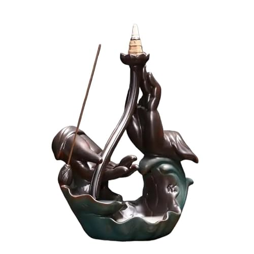 Incense Holder Base Zen Buddha Hand Backflow Ceramic Incense Burner Waterfall Sandalwood Censer Home Decoration Accessories