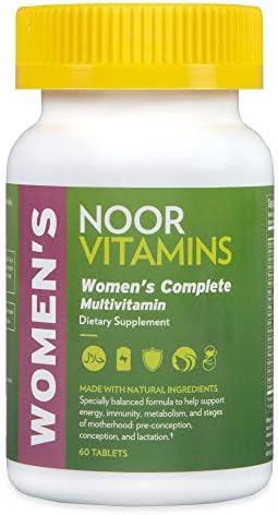 Noor Vitamins Halal Womens Multivitamin & Mineral I Once Daily Vitamin Supplement I Vegan | Supports Energy, Immunity, Metabolism, Healthy Appearance and Stages of Motherhood I 2-Month Supply