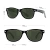 B.N.U.S Scratch-Resistant Polarized Sunglasses with Corning Glass Lenses for Superior Clarity and UV Protection (B8132 Black/G-15 Polarized) #2