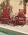 SERWALL Outdoor Rocking Chair Set of 2, HDPE Rocking Chairs for Adult, All Weather Porch Rockers for Lawn Garden, Crimson Red