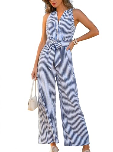 Combinaison pantalon rayée fluide idéale pour vos journées décontractées chic à la plage
