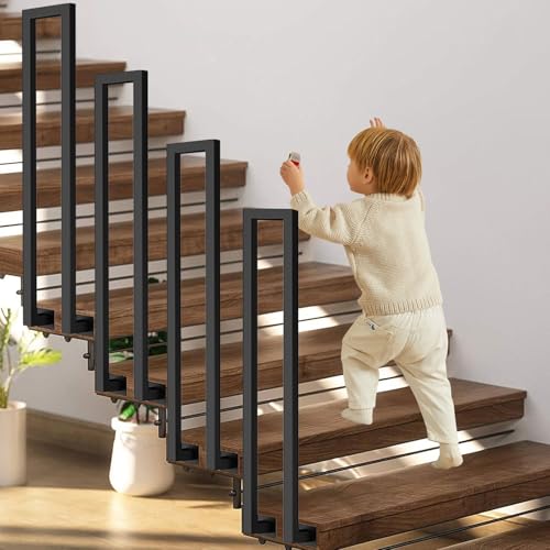 Rampe d'escalier latérale antidérapante pour éviter les chutes