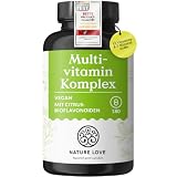 Nature Love Multivitamin Komplex – 180 vegane Kapseln – Vitamine A-Z...
