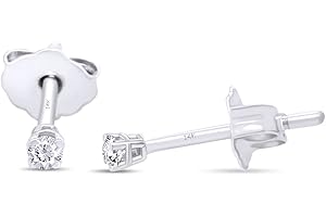 Petite Genuine Diamond Stud Earrings (IGI Certified 0.70 ct & up) Plus...