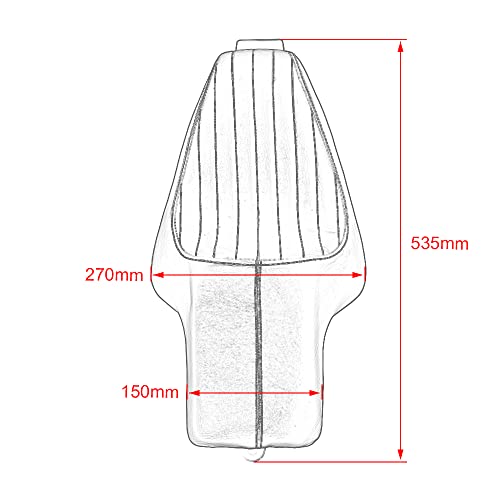 Cojín de asiento para Sportster XL883 1200 de dos personas en color negro para 2004-2016 7
