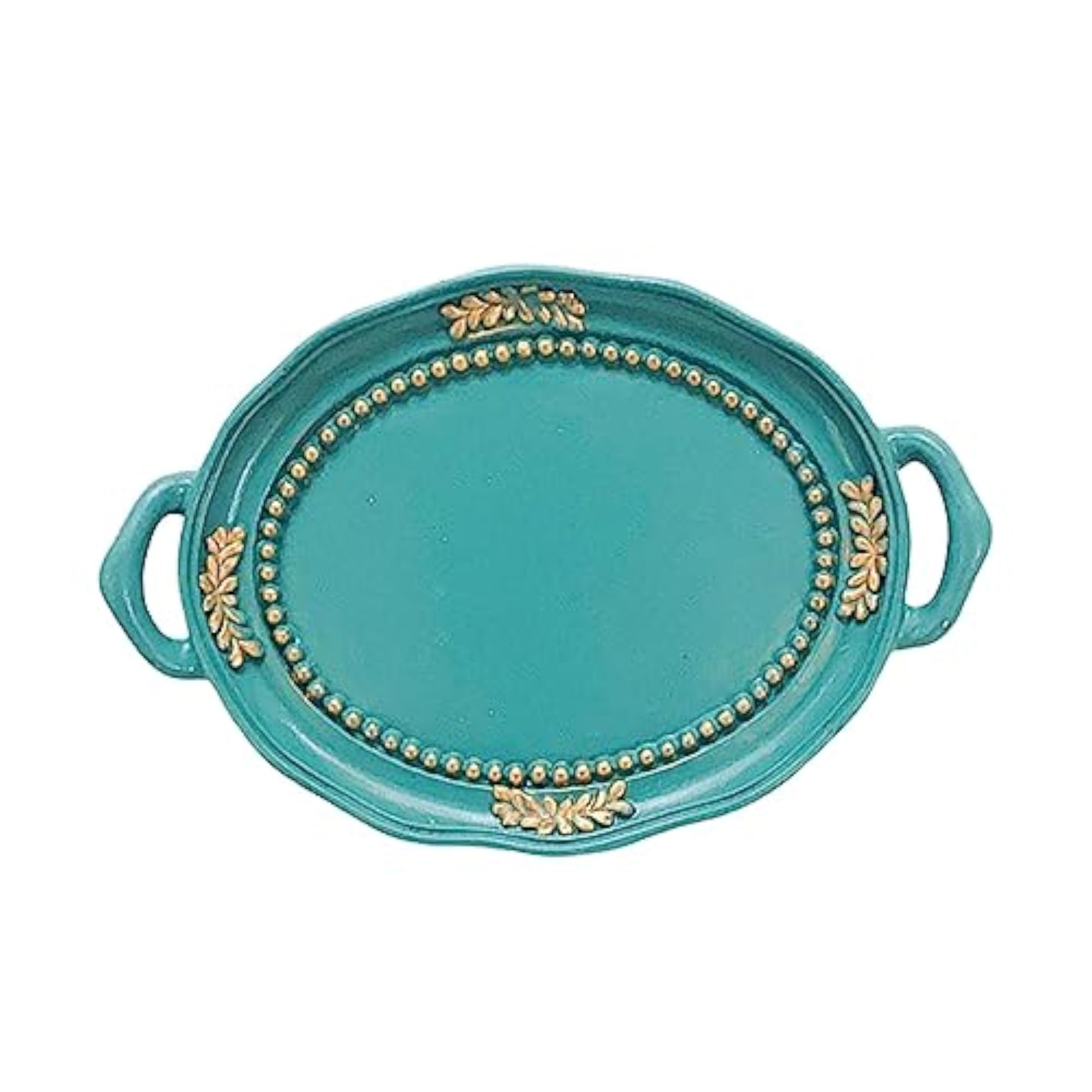 Decorative Trays Round Resin Cosmetic Trays for Entryway