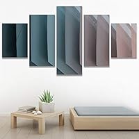 SIGNWIN 5 Panel Canvas Wall Art Modern Art Shapely Patterns Windows for Home Decorations Ready to Hang - 60