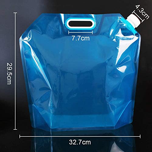 Image of Collapsible Drinking Container, Folding Water Bag Picnic Safety Plastic Water Storage bag Freezable, BPA Free water for Hiking Sport Camping - Pack Of