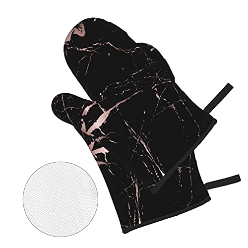 Oven-Mitt-and-Pot-Holders-Sets-of-4-Rose-Gold-Black-Marble-Kitchen-Potholder-Gloves-Heat-Resistant-Non-Slip-for-Chef-Baking-Cooking-Grilling-BBQ-Mittens Oven Mitt and Pot Holders Sets of 4 Rose Gold Black Marble Kitchen Potholder Gloves Heat Resistant Non Slip for Chef Baking Cooking Grilling BBQ Mittens