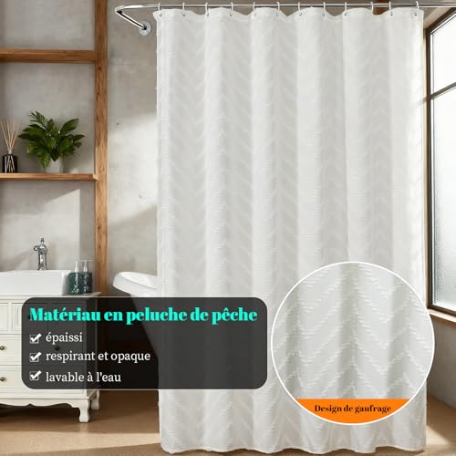 Rideau douche anti moisissure et étanche Aeici lavable en machine - 6