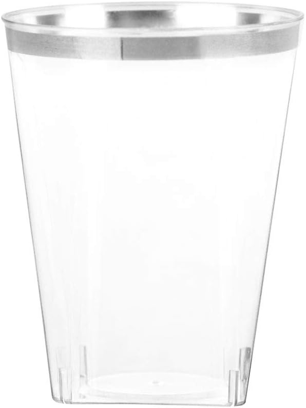 Tumblers 10oz Square Gold Rim, Case of 480 (24 packs x 20)