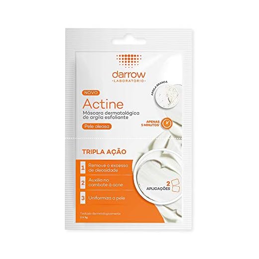 AMOTAOS Actine Máscara Dermatológica De Argila Esfoliante Peles Oleosas Darrow - 2X5G Darrow 2X5G