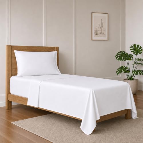 TEXAS LINEN CO. 1000 Series Egyptian Cotton Twin XL Sheet Sets, White