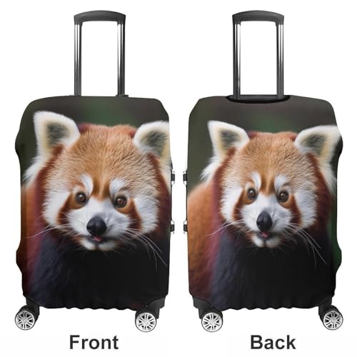 Animal Red Panda Luggage Cover, Washable Elastic Suitcase Cover Protector Fit 18-32 Inch Luggage3