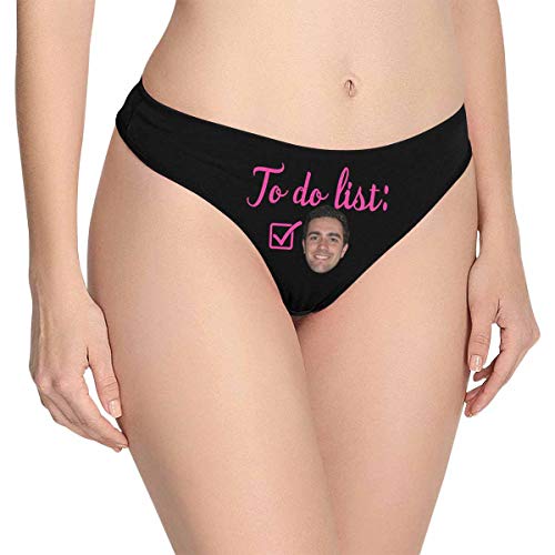 Custom Women's Classic Thong To Do List Husband Face On Funny Briefs For Wife Gstring Underwear Shorts T Back #TOP3