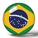 Hqiyaols Souvenir Bandera Nacional de Brasil imán de Nevera 3D imanes de Nevera círculo de Cristal Pegatina Recuerdo colección Viaje Regalo