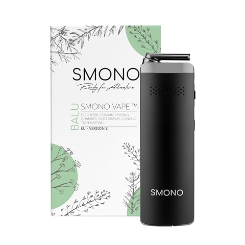 Smono Balu - Vaporizador portátil con pantalla OLED, USB-C y batería reemplazable, control preciso de la temperatura (100-240 °C), flujo de aire ajustable, ideal para principiantes