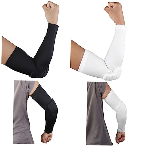 SHERCHPRY Arm Sleeve Elbow Protector Black Compression Sports Sleeve with Honeycomb Design for Cycling Basketball Football and Outdoor Activities